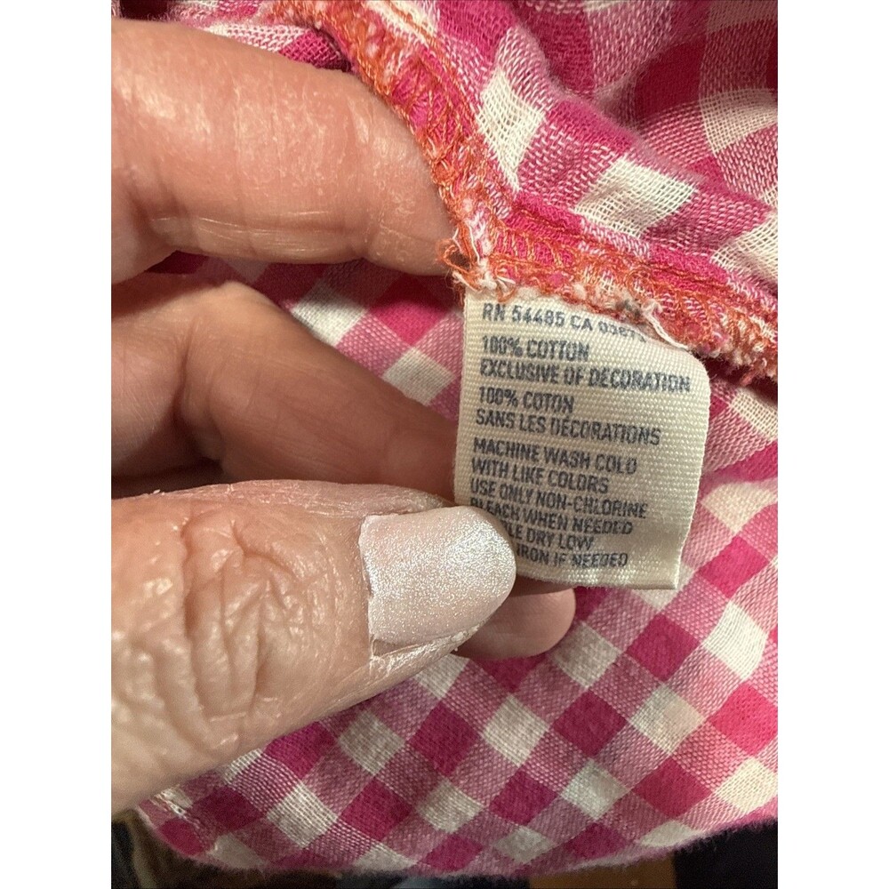 American Eagle Outfitters Women's Size 2 Plaid Shirt Pearlized Snaps - Picture 8 of 10